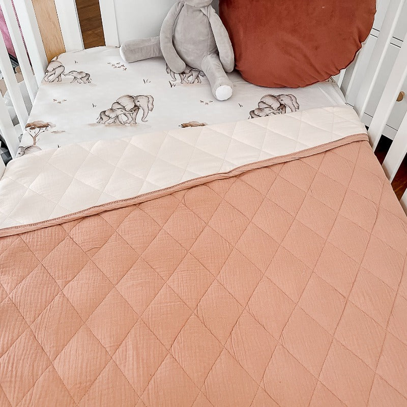 Blush Pink Crib Coverlet