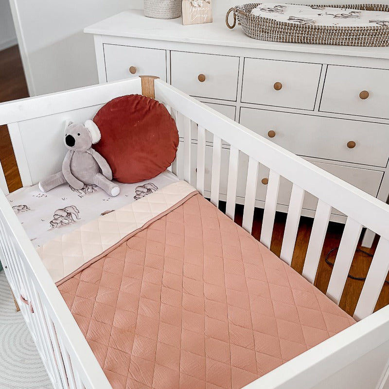 Blush Pink Crib Coverlet