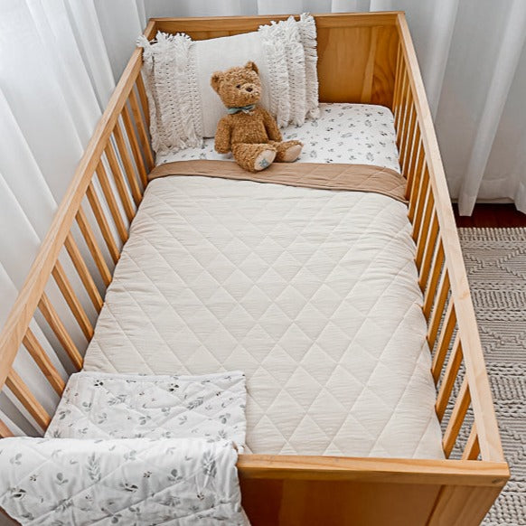 Camel Cream Crib Coverlet