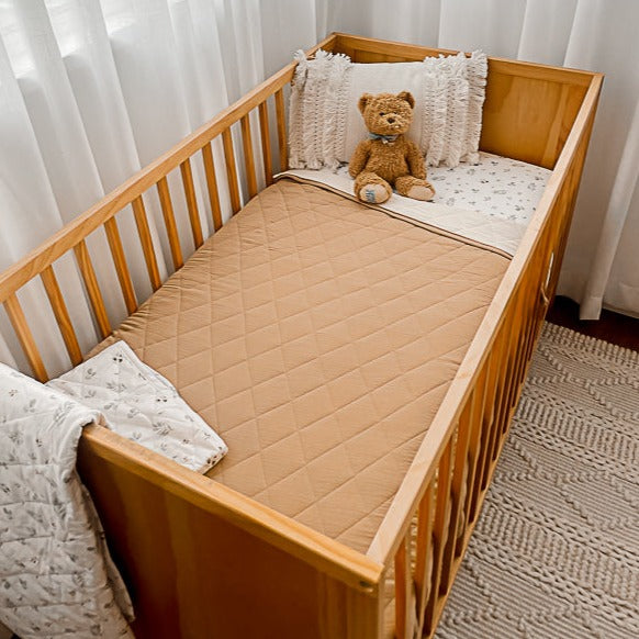 Camel Cream Crib Coverlet