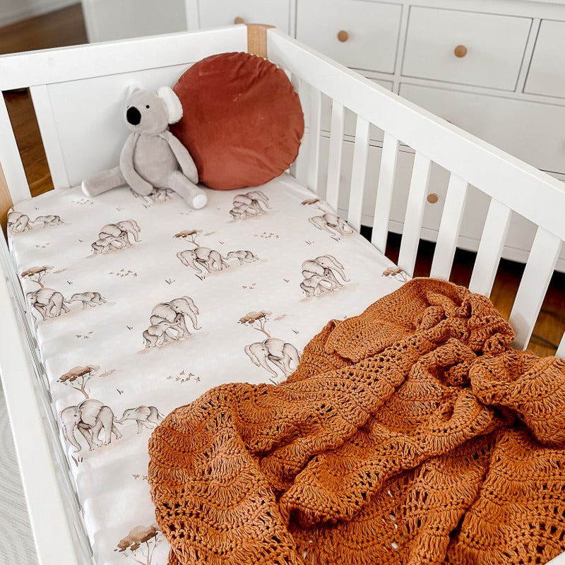 Safari Fitted Crib Sheet