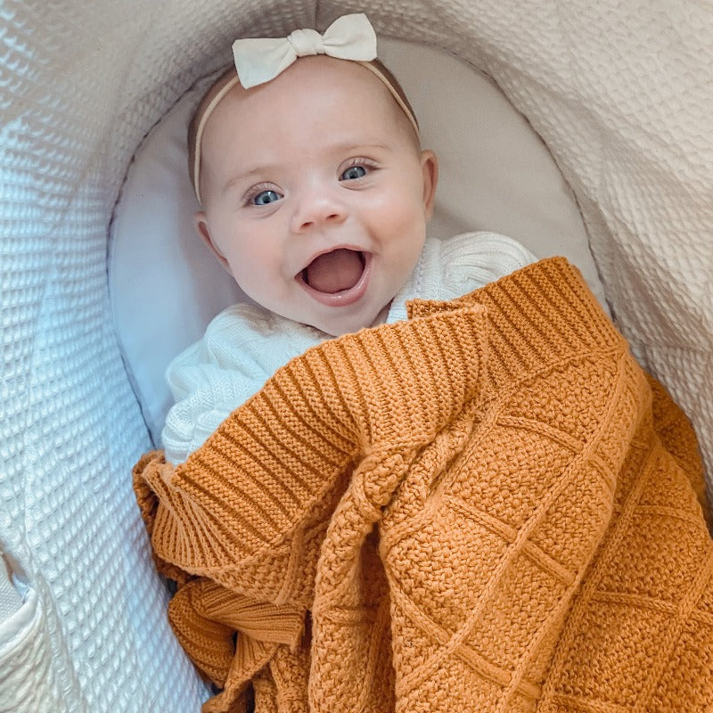 Honey Knitted Blanket