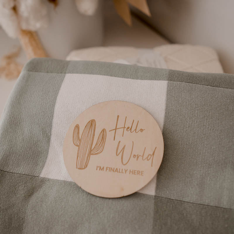 Disque d'annonce Hello World Cactus