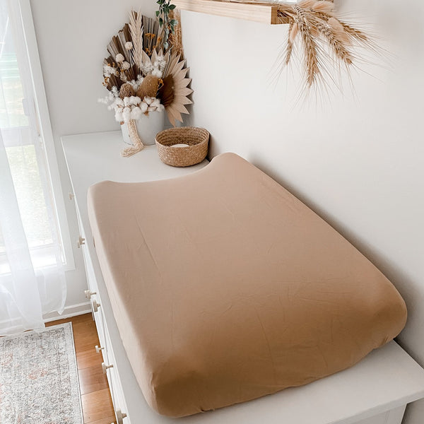 Drap de moïse Camel/housse de matelas à langer