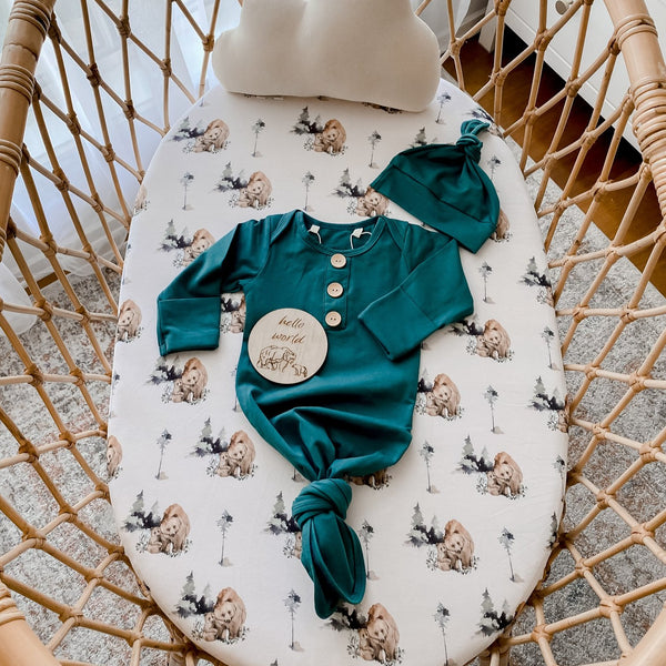 Harbour Blue Newborn Knotted Gown