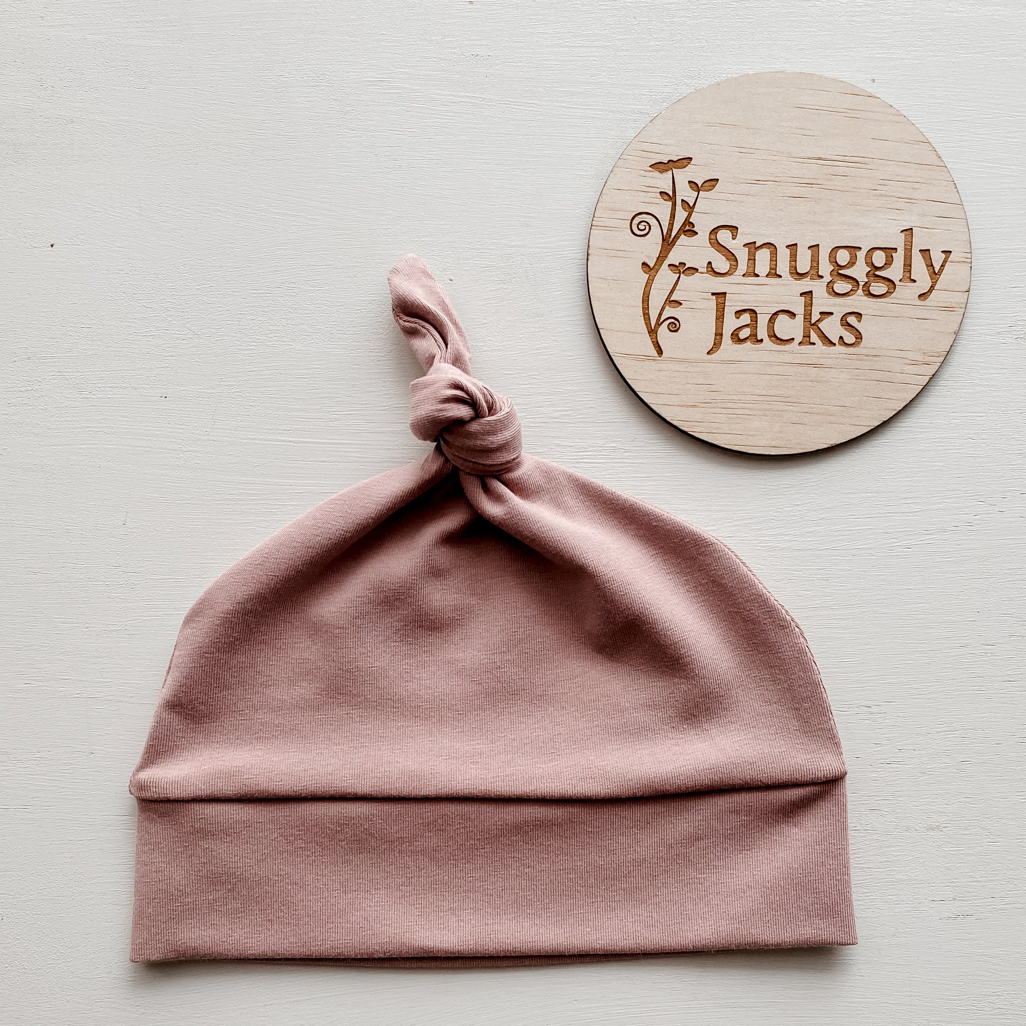 Dusty Mauve Knotted Beanie