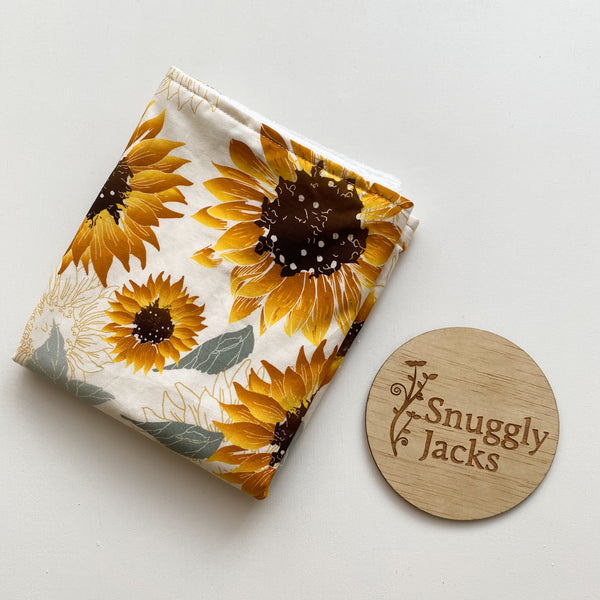 Sunflowers Baby Burp Cloth