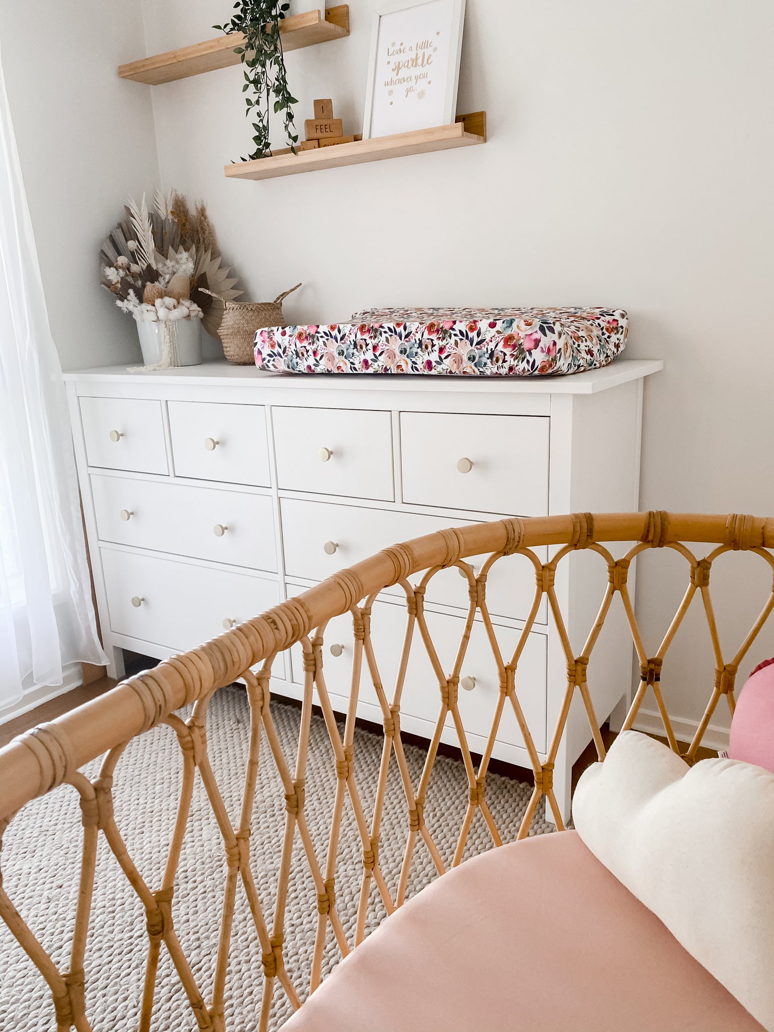 Dusty Mauve Bassinet Sheet / Change Pad Cover