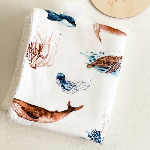 Ocean Baby Burp Cloth