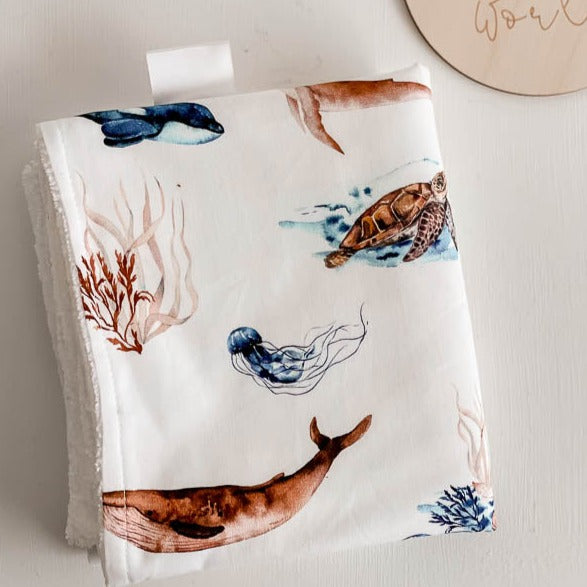 Ocean Baby Burp Cloth