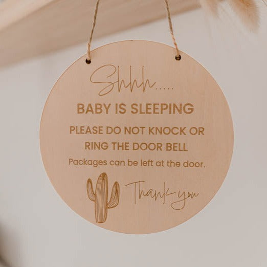 Disque suspendu pour porte de bébé Cactus Sleeping