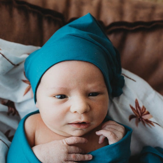 Harbour Blue Knotted Beanie