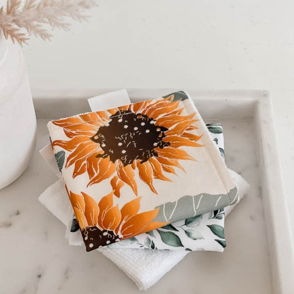 Sunflowers Baby Bath Wash Cloth